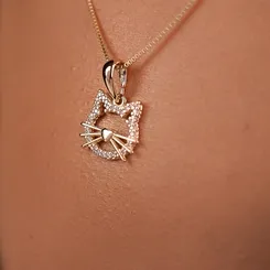 Colar Gatinho Cravejado Zircônias