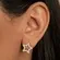 Brinco Estrela Cravejado com Zircônias Banhado a Ouro 18K