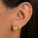 Brinco Redondo Vazado na Lateral Cravejado com Micro Zircônias Banhado a Ouro 18K