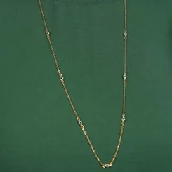 Colar Comprido com Corrente Veneziana e Pingentes Fixos de Olho Grego  Banhado a Ouro 18k