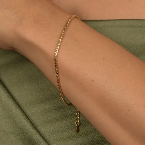 Pulseira Fio Diamantado com Brilho Sofisticado Banhada a Ouro 18k