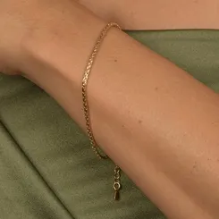 Pulseira Fio Diamantado com Brilho Sofisticado Banhada a Ouro 18k
