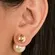 Brinco Pequeno com Bola de 8 mm Lisa Banhado a Ouro 18k