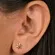Brinco Pequeno Florzinha Lisa com Tarracha Baby  Banhado a Ouro 18k