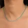 Colar Riviera 3mm com Cristais Coloridos: Esmeralda, Turquesa e Rosa Banhado a Ouro 18k ou Ródio Bra