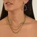 Colar Riviera 3mm com Cristais Coloridos: Esmeralda, Turquesa e Rosa Banhado a Ouro 18k ou Ródio Bra