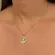 Colar Corrente Cadeado com Pingente Árvore da Vida Cravejada com Zircônias Banhado a Ouro 18K