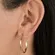 Brinco de Argola Amendoada Banhado a Ouro 18k