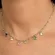 Colar com Pingentes de Cristais Banhado a Ouro 18k – Sofisticação e Brilho Encantador