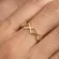 Anel Plus Size com Aro de Losangos Interligados Banhado a Ouro 18k