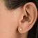 Brinco Losango com Micro Zircônias  Banhado a Ouro 18k