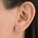 Brinco Quadrado Cravejado com Micro Zircônias Banhado a Ouro 18k