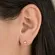 Brinco Redondo Cravejado com Micro Zircônias Banhado a Ouro 18k
