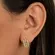 Brinco Earcuff de Três Fileiras Verticais Cravejadas com Zircônias Banhado a Ouro 18 k