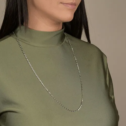 Colar Comprido de Corrente com Elos Diferenciados Banhado a Ouro 18k – Estilo e Sofisticação