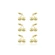 Brinco Pequeno Infantil de Cereja com Tarracha Baby  Banhado a Ouro 18k