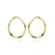Brinco Grande Oval Orgânico Banhado a Ouro 18k