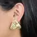 Brinco Triangular Design Geométrico Banhado a Ouro 18k