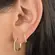 Trio de Argolas Cravejadas com Microzircônias Branhado a Ouro 18 k