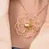 Colar com Pingente de Maxi Flor Aramada Banhado a Ouro 18k