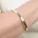 Pulseira Bracelete com Aro Liso Banhada a Ouro 18k