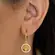 Brinco Argola Articulada com Pingente Árvore da Vida Cravejado Banhado a Ouro 18 k