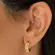 Brinco Argola Articulada com Aro Duplo Cravejado com Zircônias – Tamanho G Banhado a Ouro 18 k