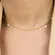 Colar Choker com Pingentes de Cristais Banhada a Ouro 18k
