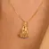 Colar Nossa Senhora com Palavras de Fé e Amor Banhado a Ouro 18k