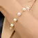 Pulseira de Pérolas Banhada a Ouro 18k