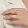 Anel Vazado com Design Orgânico Banhado a Ouro 18k