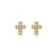 Brinco Crucifixo PP Zircônia