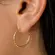 Brinco de Argola Torcida Tamanho P Banhado a Ouro 18K