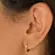 Trio de Argolas Articuladas Cravejadas com Zircônias Banhado a Ouro 18 k