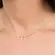 Colar Pingente Gota Pequena de Cristal Banhado a Ouro 18K