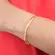 Bracelete Aro Liso com Microzircônias Banhado a Ouro 18k