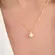 Colar com Pingente de Pérola de 7 mm Banhado a Ouro 18 k