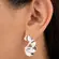 Brinco Folhas com Zircônias Banhado a Ouro 18K