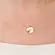 Colar com Pingente em Círculo Liso 3D Banhado a Ouro 18K