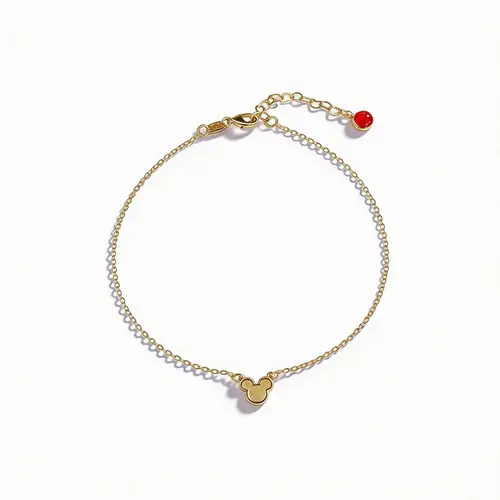 Colar Corrente Cadeado Mickey Tal Mãe, Tal Filha  Banhado a Ouro 18k