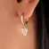 Brinco Argolinha Minnie Delicada Banhado a Ouro 18K