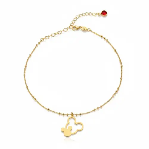 Colar Mickey Tal Mãe, Tal Filha  Banhado a Ouro 18k