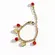 Pulseira Infantil Minnie e Cristais Vermelhos Banhado a Ouro 18 k