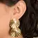 Brinco Redondo Texturizado Banhado a Ouro 18k
