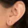 Brinco Triângulo Cristal P Banhado a Ouro 18 k