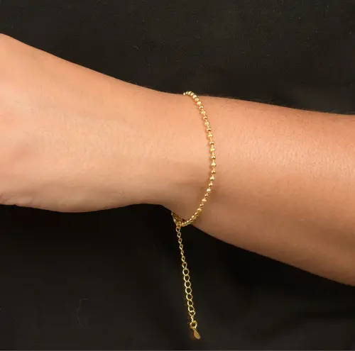 Pulseira Corrente de Esferas PP Banhado a Ouro 18 k