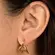 Brinco Argola Orgânica Banhado a Ouro 18k