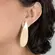 Brinco Alongado Espelhado Banhado a Ouro 18k