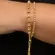 Pulseira Corrente de Esferas Banhado a Ouro 18 k