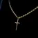 Pingente Crucifixo M Aramado Banhado a Ouro 18 k